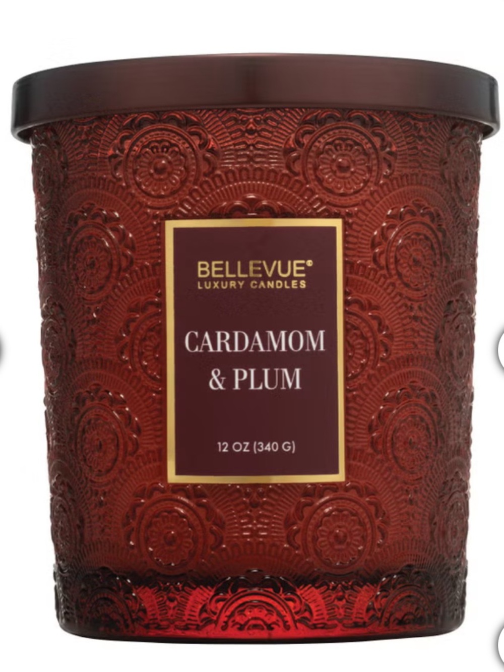 Cardamom & Plum Luxury Candle - Red
